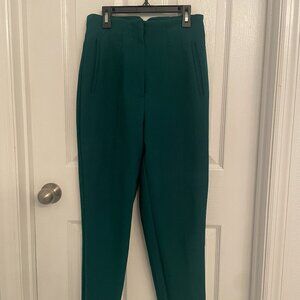 Zara High Waisted Trousers (Forest Green)